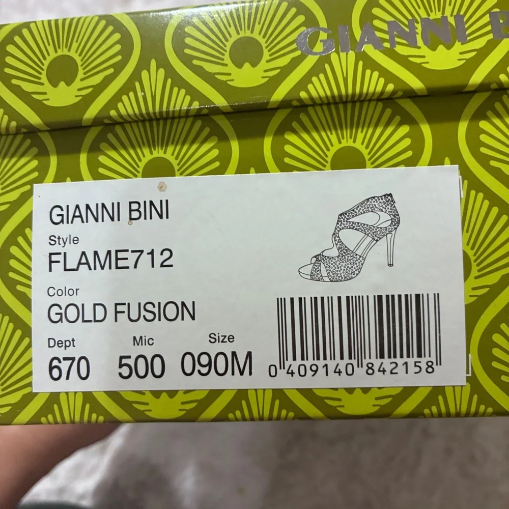 Gianni Bini Topaz Rhinestone Cage Dress Sandals Heels 9M